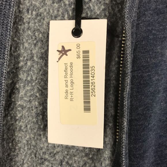 NWT Z Supply Full Zip Hoodie Blue Ride + Reflect R+R Sweatshirt Pockets Size XS - Picture 10 of 11